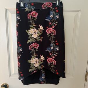 Ted Baker Black Floral Pencil Skirt